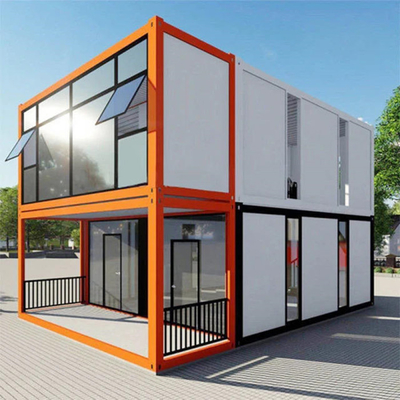 Casa de contenedores de paquete plano para almacén con estructura de acero ligero