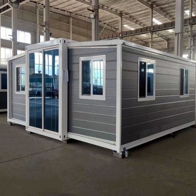 2 dormitorios Casa de contenedores expandible Diseño modular grado A a prueba de fuego