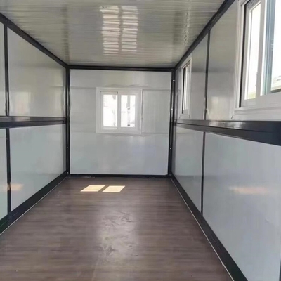 Casa de contenedores móviles plegables prefabricada MGO piso impermeable a fuego