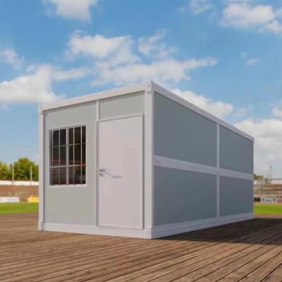 Casa de contenedores modular exterior económica con espacio para vivir, flexible, de montaje plegable de 2 pisos