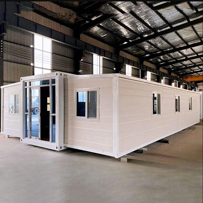 Venta al por mayor 20FT/30FT/40FT Envasado de película de plástico personalizado Casa de contenedores móviles plegables expandibles